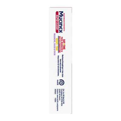 Mucinex Rapid Clear Pain Headache Mucus Congestion Daytime & Nighttime Caplets - 20ct