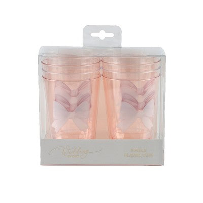 Cook With Color 8pk Disposable Cups Pink Bows