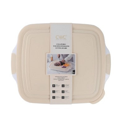 Cook With Color 20"x16" BBQ Collapsible Tub Tan