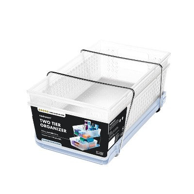 madesmart Large Two Tier Organizer with Dividers