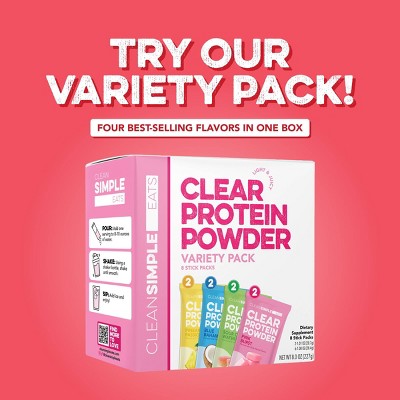 Clean Simple Eats Clear Protein Powder Strawberry Pina Colada - 0.98oz/1 Stick