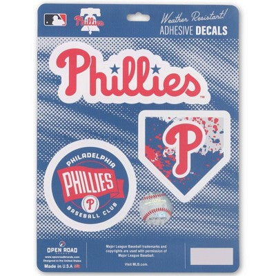 MLB Philadelphia Phillies Sticker Decal - 3pk
