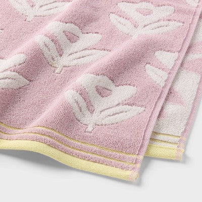 Floral Kids' Bath Towel Purple - Pillowfort