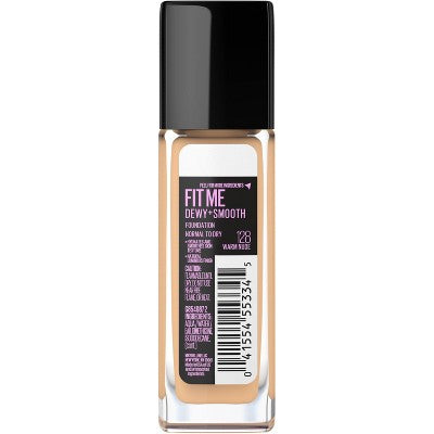 Maybelline Fit Me Dewy + Smooth Foundation SPF 18 - 128 Warm Nude - 1 fl oz