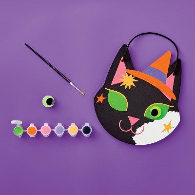 Halloween Craft Cat Canvas Painting Kit - Mondo Llama
