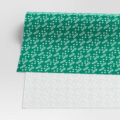 50 sq ft Santa and Reindeer Footprints Christmas Gift Wrap Green - Wondershop??????? (LOCAL PICKUP ONLY)