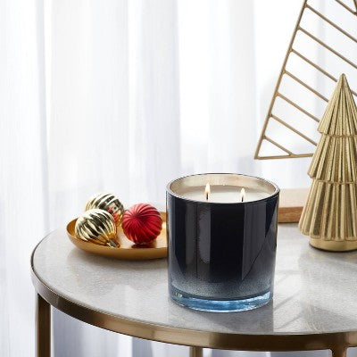 2-Wick Ombre Glass Pine and Juniper Jar Candle 14.5oz - Threshold