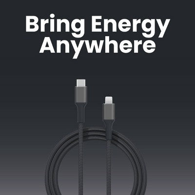 GEMS USB-C to Lightning Charging Gift Set with 5000MmAh Power Bank, Cable, and Wall Charger - Black