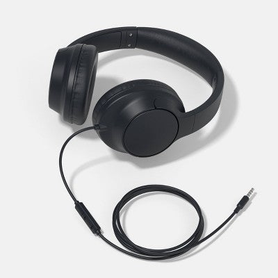 Premium Over-Ear Folding Wired Headphones - heyday Black