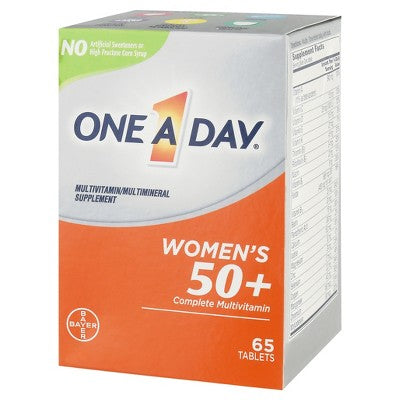 ONE A DAY Women’s 50+ Healthy Advantage Multivitamins, Supplement with Vitamins A, C, E, B1, B2, B6, B12, D, and Calcium, Tablet, 65 Count