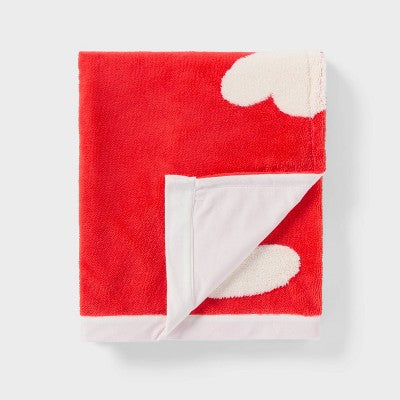 Patisserie Heart Kids' Chenille Throw Blanket Red - Pillowfort