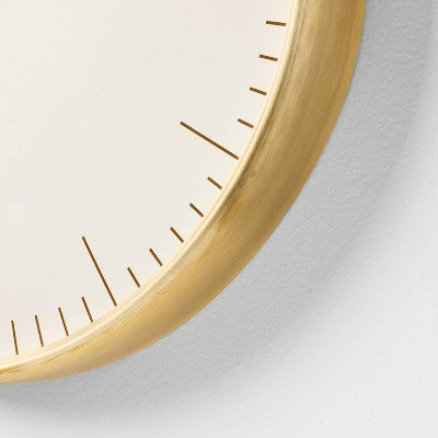 16" Metal Bronze Wall Clock - Threshold designed with Studio McGee: Modern Aluminum, Analog Display, Indoor Use