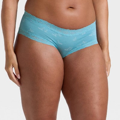 Women's Cotton Blend Hipster Underwear with Lace XL