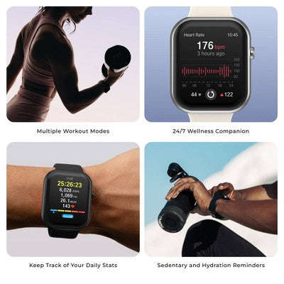 iTouch Air 5 Silver Case with 1 magnetic and 1 nylon strap Smartwatch Set