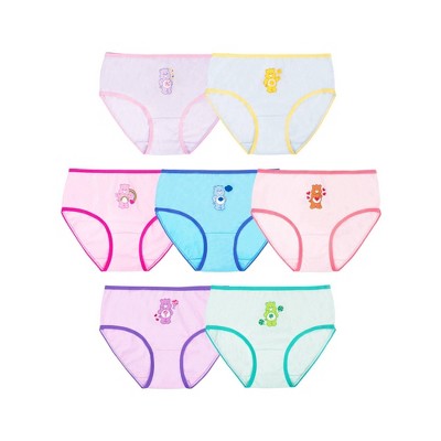 Care Bears Girls' 7pk 100% Cotton Underwear - 8
