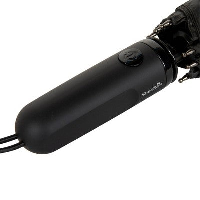 ShedRain JUMBO Auto Open Auto Close Compact Umbrella - Black: Telescoping Shaft, 54" Span, Solid Polyester
