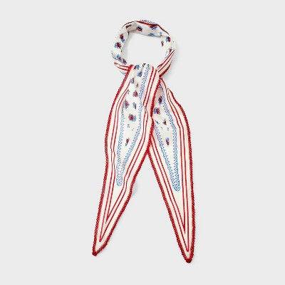 Poppy Flower Long Skinny Diamond Scarf - Universal Thread Multicolor