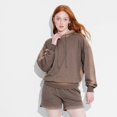 Women's Pull-On Perfect Fleece Shorts - Wild Fable Pewter XXS