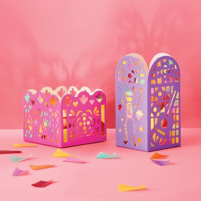 2ct Dia de Muertos Craft Lantern Kit - Mondo Llama