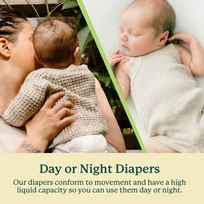 EcoPeaCo. Bamboo Disposable Diapers Made with Organic Bamboo and Viscose - Trial and Travel - Size 4 - 7ct