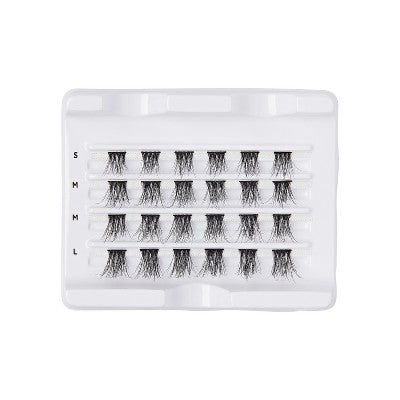 Falscara Multipack Lash Extensions - Faux Mink Wisps Lash Clusters - 24ct