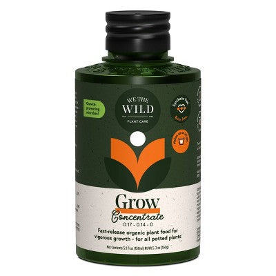 WE THE WILD Grow Concentrate Fast-Release Organic Plant Food for Houseplants 5.1 fl oz