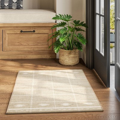 24"x36" Ikat Striped Scatter Accent Rug Khaki - Threshold (LOCAL PICKUP ONLY)