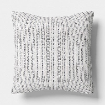 Oversized Square Reversible Matelasse Stripe Pillow blue - Threshold (LOCAL PICKUP ONLY)