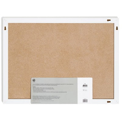 U Brands 17''x 23'' Minimal Deco Frame Combination Board Gray Linen/White: Magnetic Whiteboard & Bulletin Board (LOCAL PICKUP ONLY)
