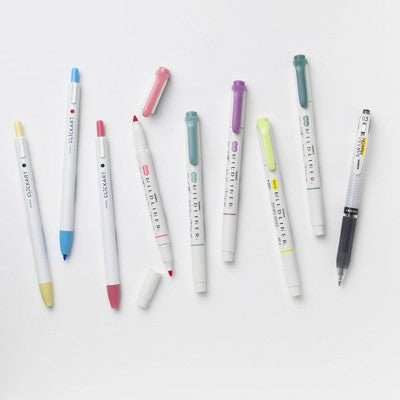 Zebra 9ct Starter Writing Set - Clickart Markers, Mildliners, and SARASA gel pen