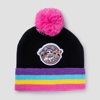 Girls' L.O.L. Surprise! Pom Beanie - Black