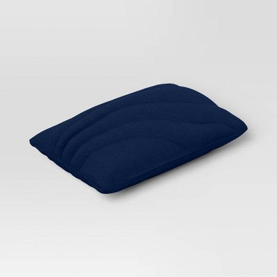 12" x 18" Lumbar Cotton Jersey Quilted Puff Throw Pillow Blue - Room Essentials