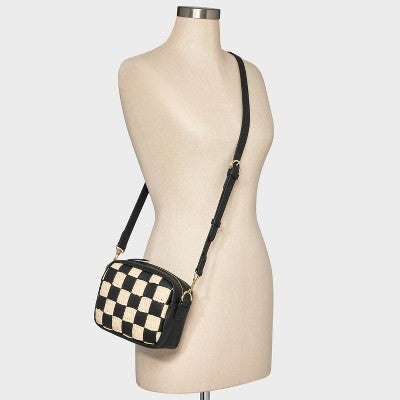 Adjustable Buckle Crossbody Handbag Strap - Universal Thread Black