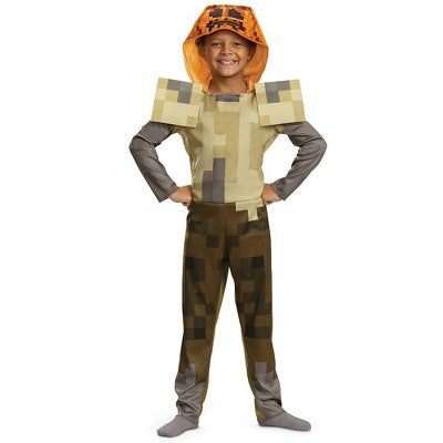Kids' Minecraft Hooded Halloween Costume Jumpsuit Classic Husk Jack O'Lantern 4-6