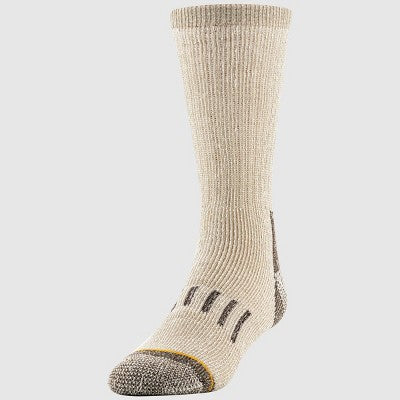 GOLDTOE Signature Collection Men's Cotton Hiker Socks - Cream 6-12.5