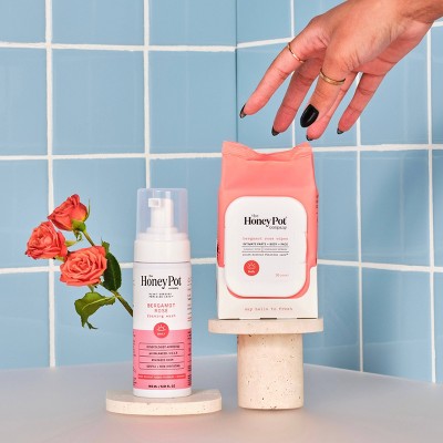 The Honey Pot Bergamot Rose Wipes - 30ct