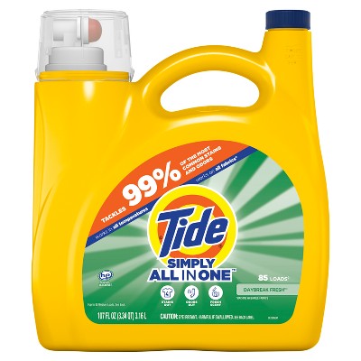 Tide Simply Daybreak Fresh Liquid Laundry Detergent 85 Loads - 107 fl oz