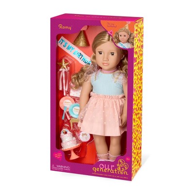 Our Generation Romy 18" Birthday Party Doll & Accessories Set