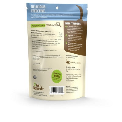 Pet Naturals Calming for Cats, Behavior and Anxiety Support Treat, Chicken Liver Flavor, 30 count