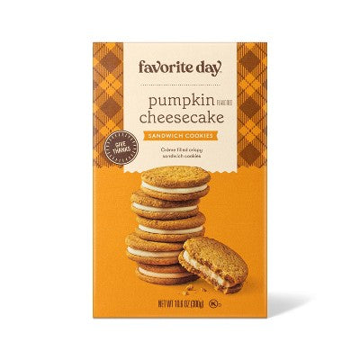 Fall Harvest Pumpkin Cheesecake Sandwich Cookies - 10.6oz - Favorite Day