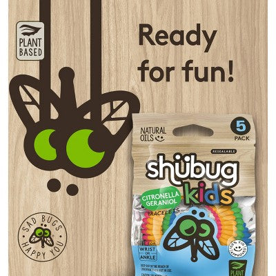 Shubug 5pk Kids Insect Repellent Citronella Bracelet