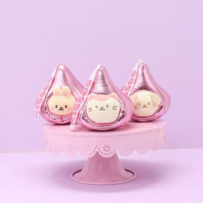 Anirollz Mini Plush Outfitz Toy: Pink Metallic Kisses