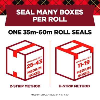 Scotch Ultra Clear Mailing Packaging Tape with Dispenser 1.88" x 54yd: Packing & Shipping Tape Refill, Clear, 1965.6" Length