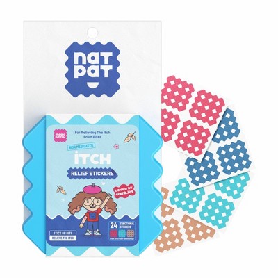 NATPAT 24ct"MagicPatch" Itch Relief Stickers Anti-Itch Treatment for Mosquito Bite Relief Safe and Natural