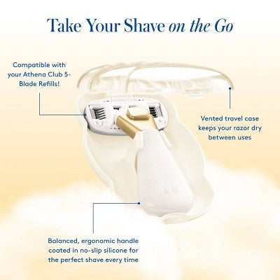 Athena Club Mini Razor - Trial Size - Sugar Cookie: Whole Body, 5 Blades, Manual