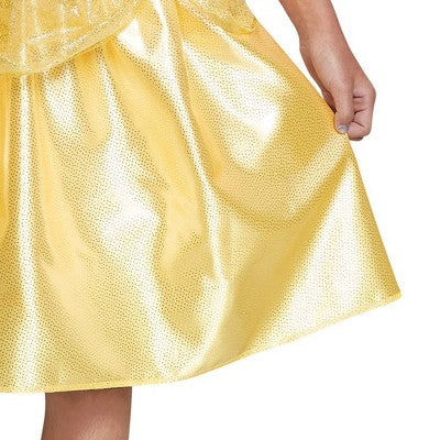 Disney Beauty and the Beast Princess Belle Toddler Halloween Costume Dress XXS (2T): Fairytale Storybook Yellow Dress for Girls