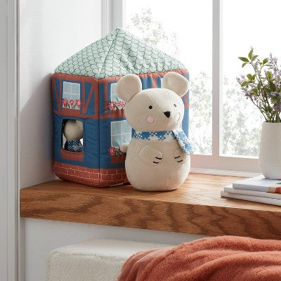 Mini Mouse Kids' Plush - Pillowfort: Novelty Throw Pillow, Recycled Polyester, Indoor Use, Off-White