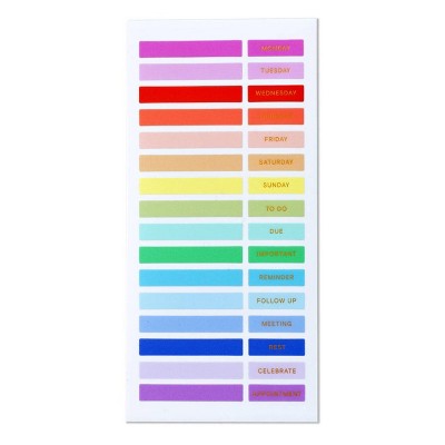 Noted by Post-it Colorful Stickers for Journals, Planners & Calendars - 96ct