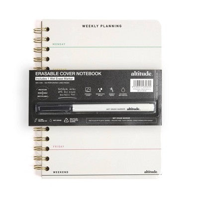 Altitude 160pg Ruled Journal 6"x8" With Erasable Cover And Wet Erase Marker