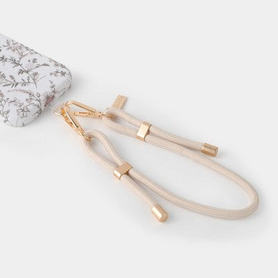 Wristlet Phone Strap - heyday Woven Rope with Metal Accents - Beige